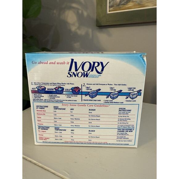 Ivory Snow Gentle Care Laundry Detergent Powder Gentle Cycle 24 OZ 15 Loads NOS - Picture 3 of 6